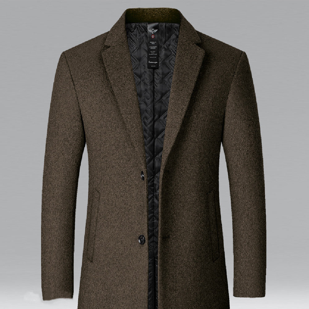 Men's Middle-aged Wool Casual Woolen Coat | Nowena