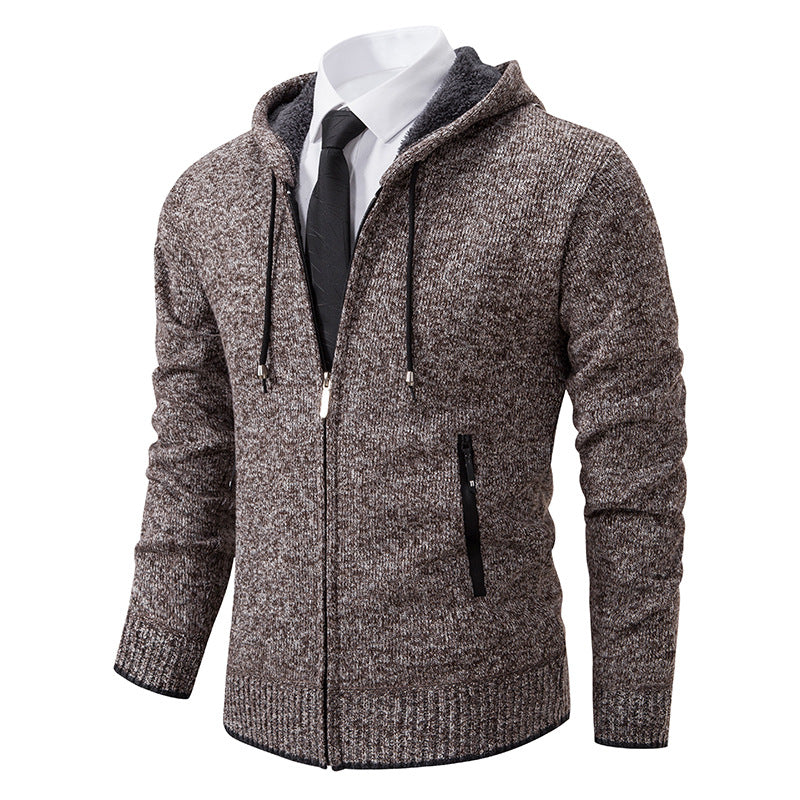 Men's Solid Color Cardigan Sweater | Nowena