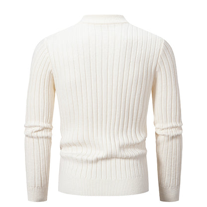 Men's Solid Color Stand Collar Sweater Sweater | Nowena
