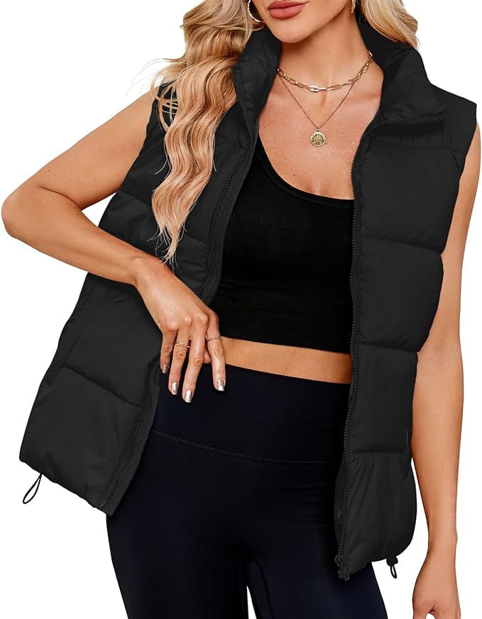 Women's Fashion Sleeveless Stand-up Collar Thermal Down Cotton-padded Vest | Nowena
