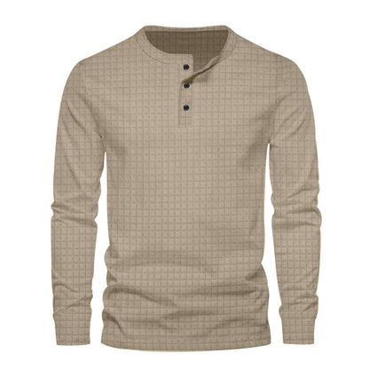 Solid Color Buckle Slim Pullover Sweater For Men | Nowena