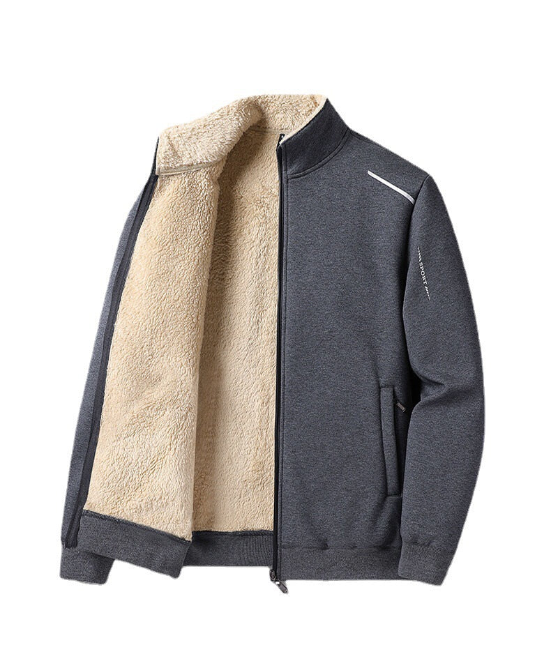 Men's Loose Lapel Velvet Padded Thickened Sweater | Nowena