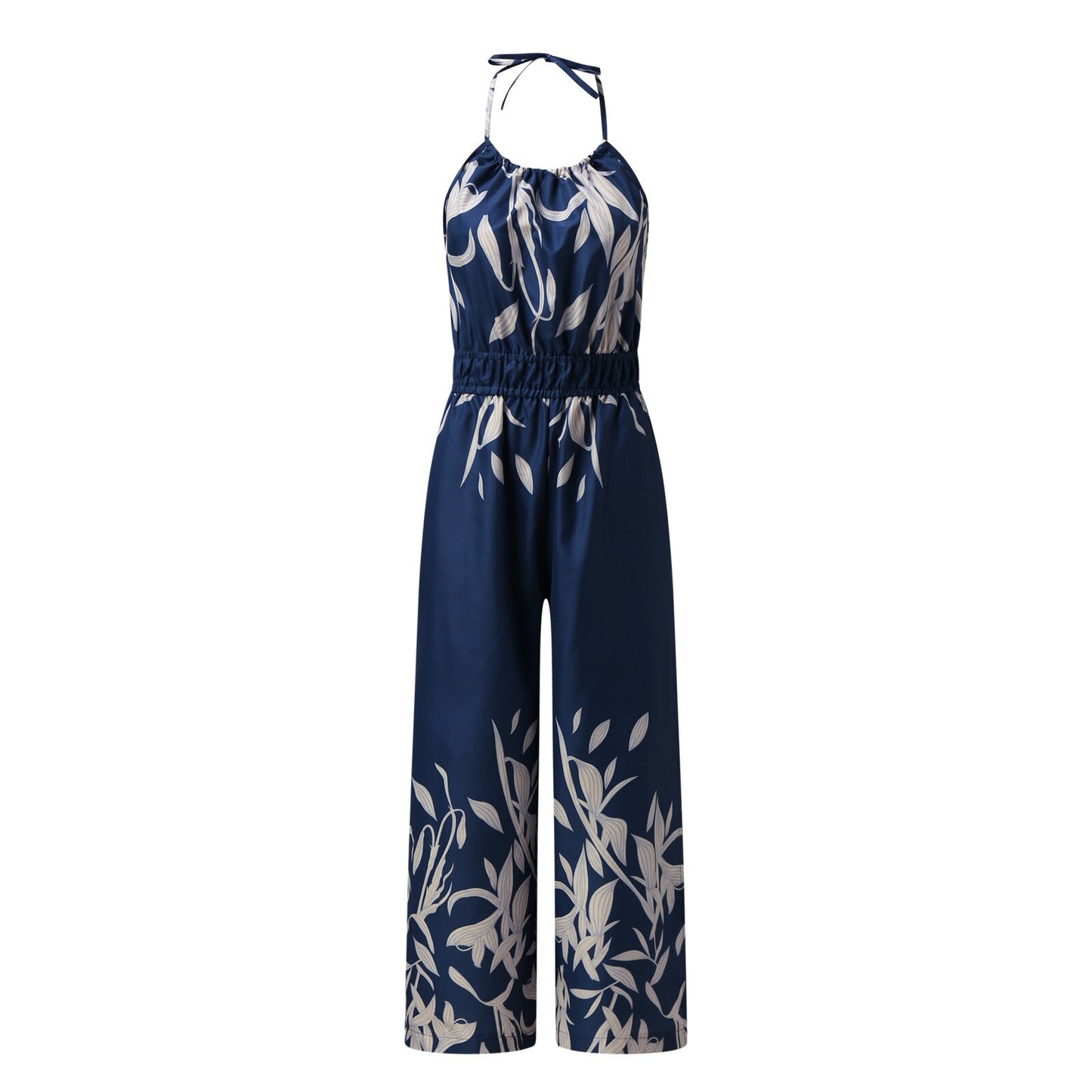 New Arrival Halter Positioning Printing Jumpsuit