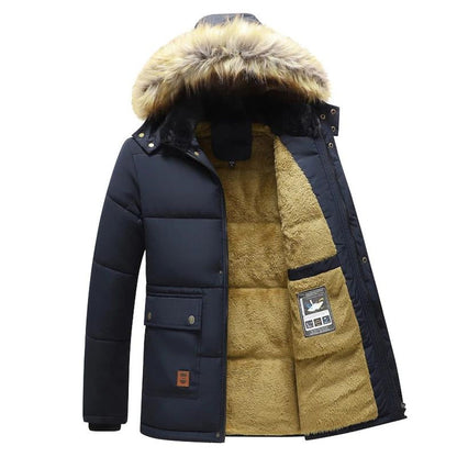 Men's Cotton Clothes Fleece Lined Padded Warm Keeping Cotton-padded Jacket