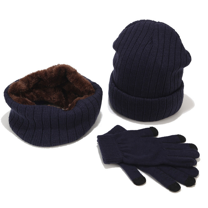 Scarf And Hat Gloves Three-piece Suit Men And Women Couple Winter Woolen Knitted Hat | Nowena