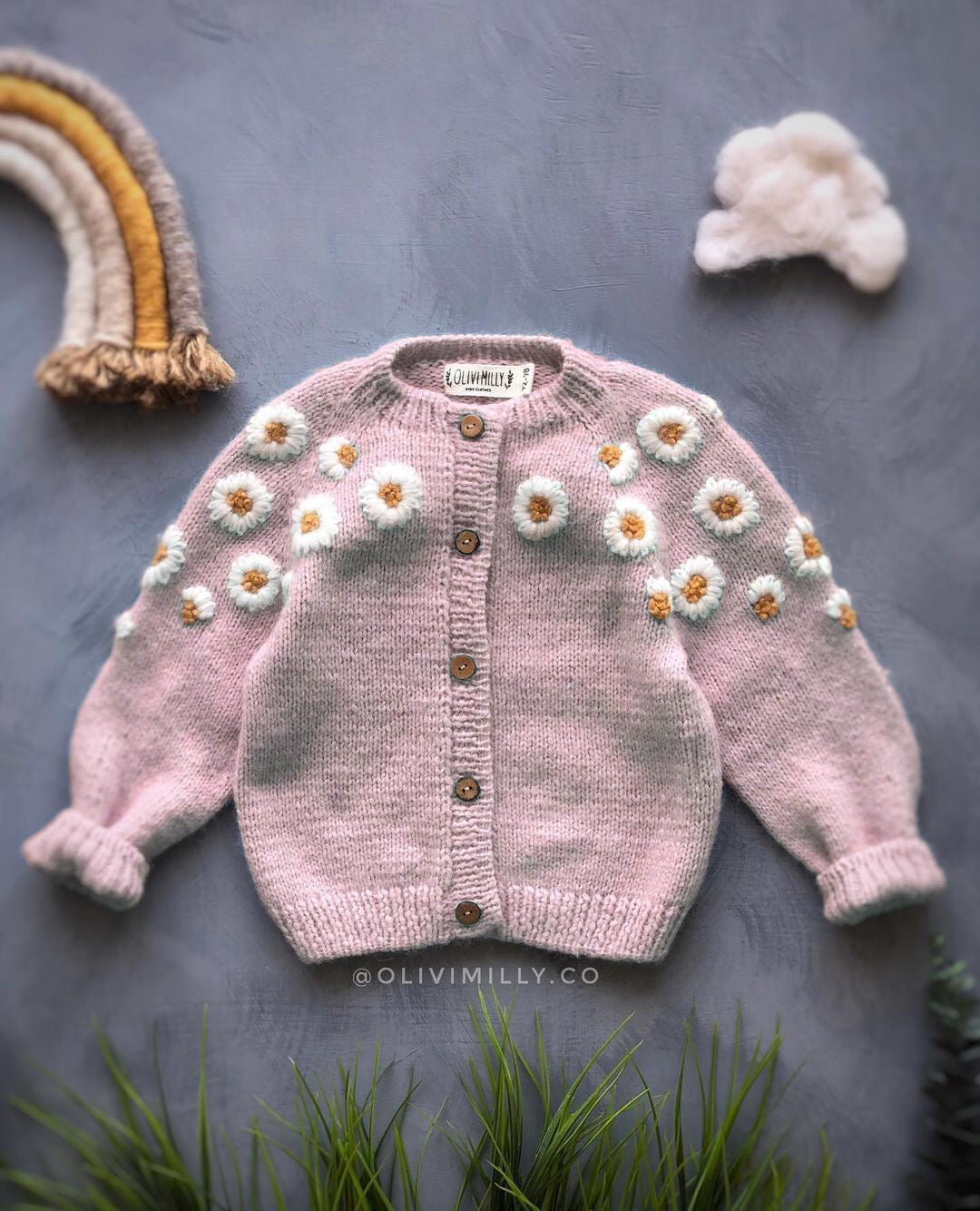 Wool Cardigan Sweater Embroidered Baby Children's Sweater | Nowena