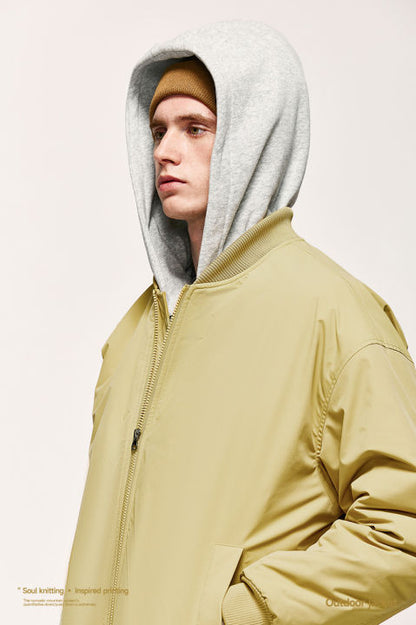 Men's Two-piece Detachable Hooded Jacket