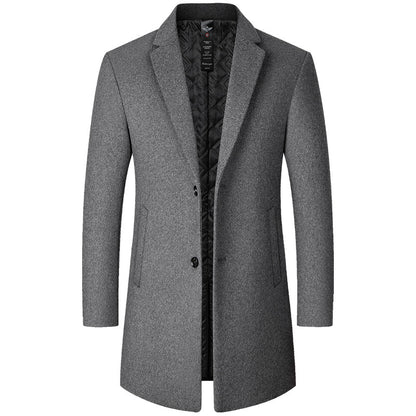 Men's Middle-aged Wool Casual Woolen Coat | Nowena