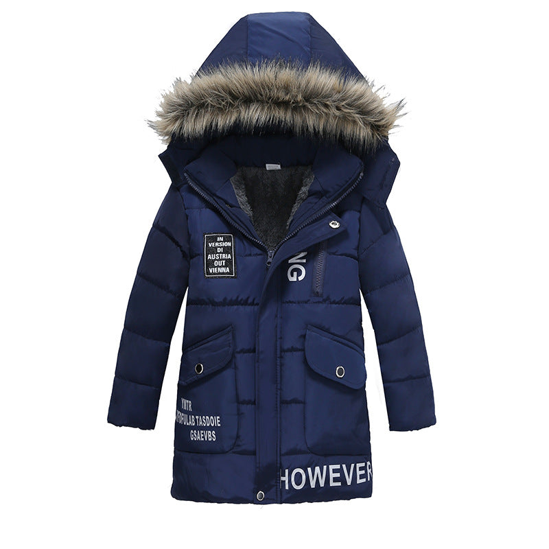 Boys Fur Hooded Water Resistant Soft Fleece Lined Padded Winter Coat | Nowena