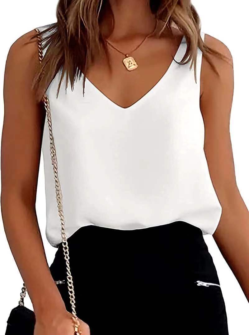 Women Summer  Tank Top  Casual V Neck Camisole Blouses
