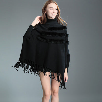 Knit Sweater Mid-length Turtleneck Sweater Coat | Nowena