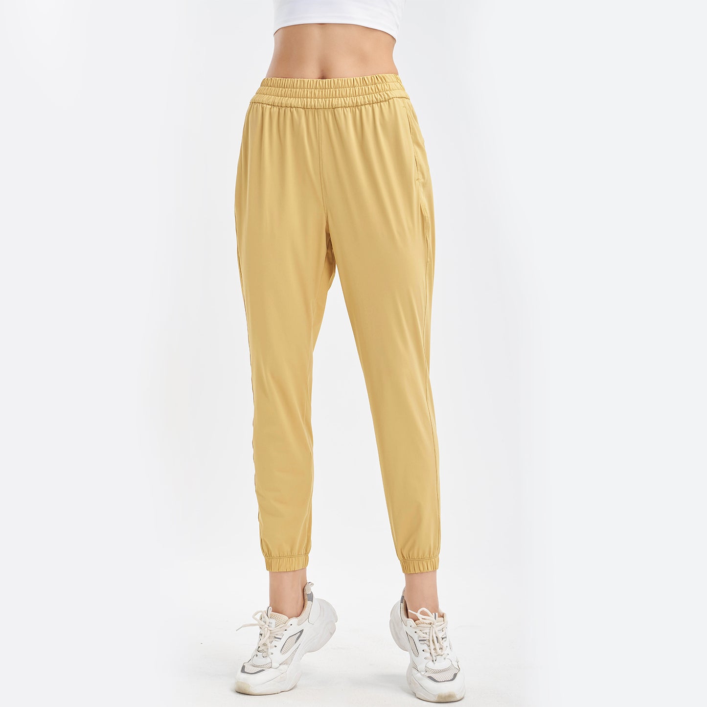 Sun Protection Quick-drying Sports Trousers Thin Ankle-tied Sports Pants Wide Leg Loose Casual Breathable High Waist