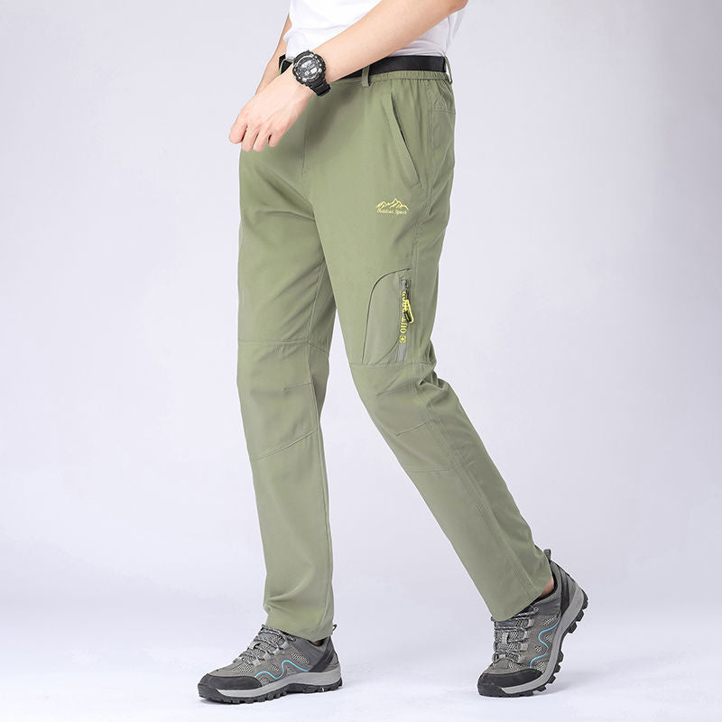 Men's Plus Size Tactical Outdoor Quick-Dry Loose-Fit Breathable Thin Elastic Pants