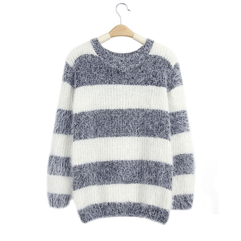 Women's Sweater Loose Round Neck Pullover Bottoming Sweater | Nowena