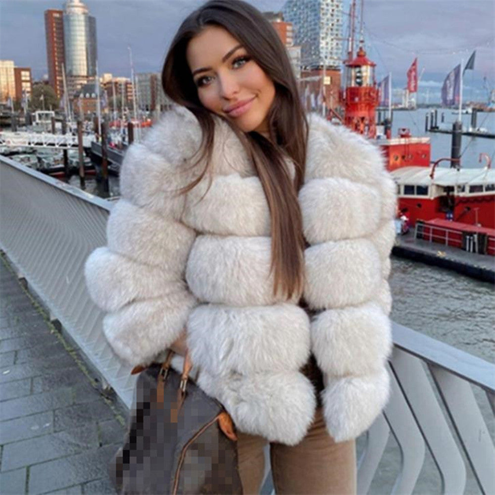 Women's Warm Fluffy Fox Fur Coat | Nowena