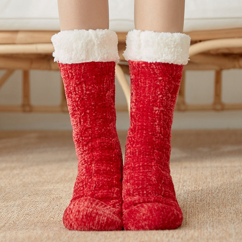 Ladies Winter Warm Floor Sleeping Socks Plus Velvet | Nowena