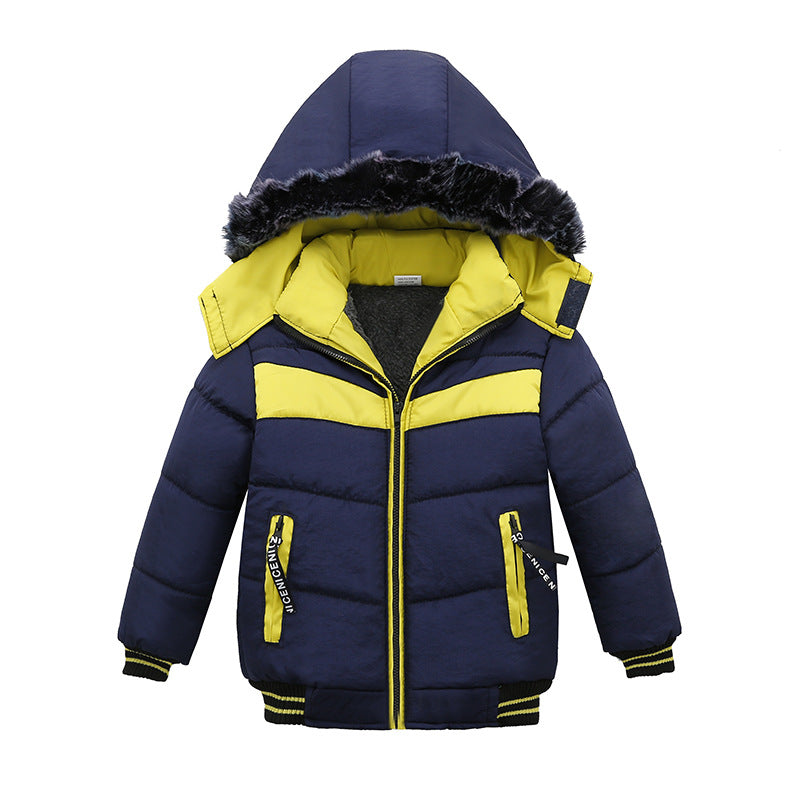 Boys Cotton-Padded Hooded Jacket Kids Outerwear | Nowena