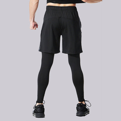 Men's Elastic Quick Drying All Black Tight Sports pants for men