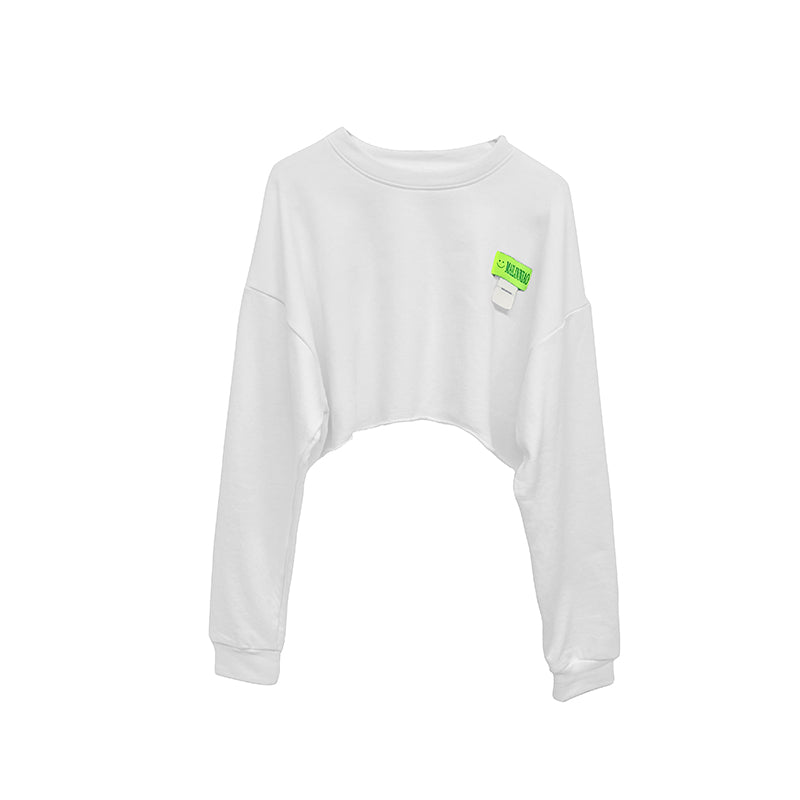 Loose Long-sleeved Sweater Women's Short Crop Top | Nowena
