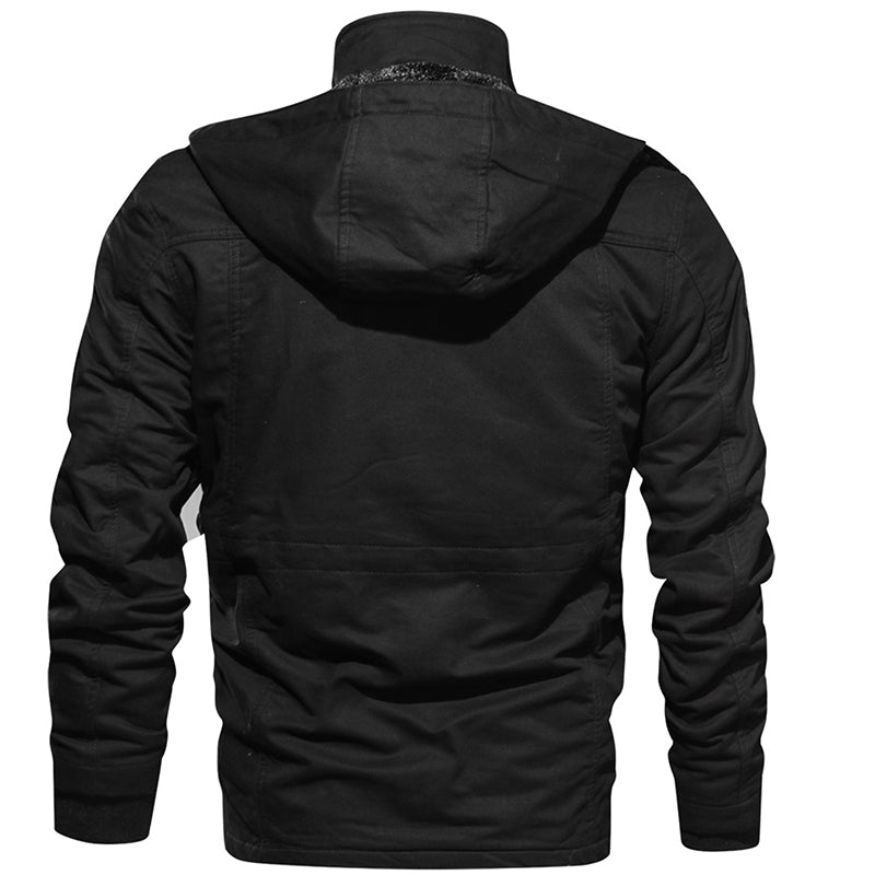 Men Winter Fleece Jacket Warm Hooded Coat Thermal Thick Outerwear Male Military Jacket | Nowena