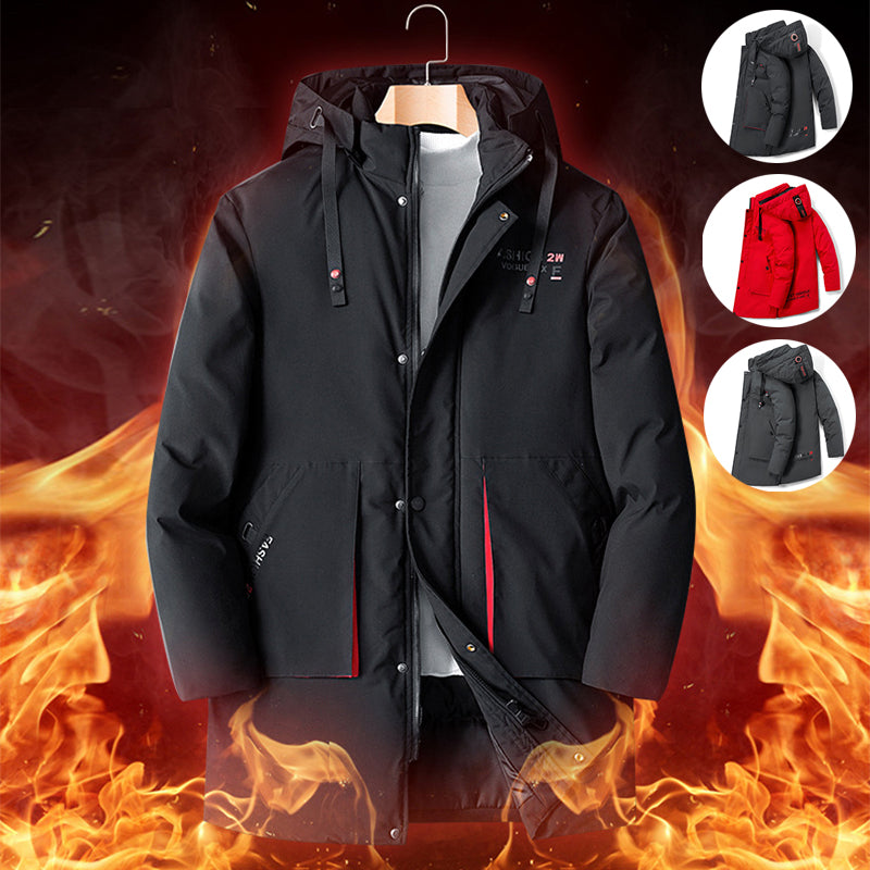 Men's Mid-length Thickened Warm And Loose Cotton-Padded Jacket | Nowena