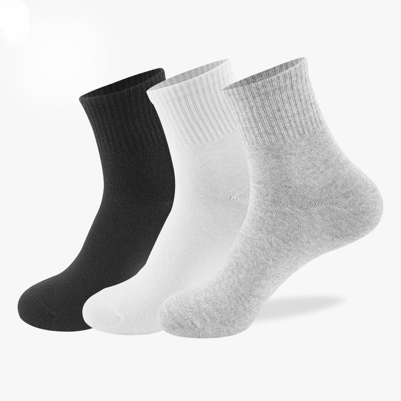 Solid Color Cotton Socks Spring And Autumn Medium Hose | Nowena
