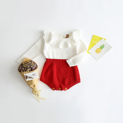 Knitted wool girls jumpsuit rompers for girls