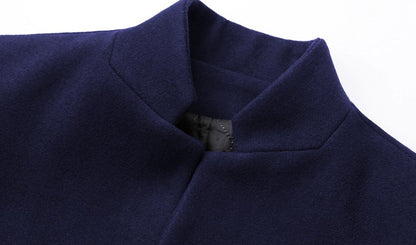 Stand Collar Woolen Woolen Coat Men's Medium Long | Nowena