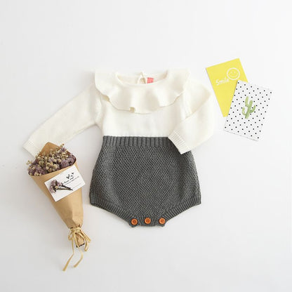 Knitted wool girls jumpsuit rompers for girls