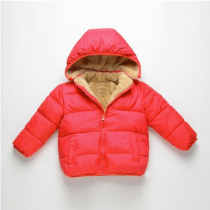 Warm Thicken Cotton Removable Hooded Jacket for Kids