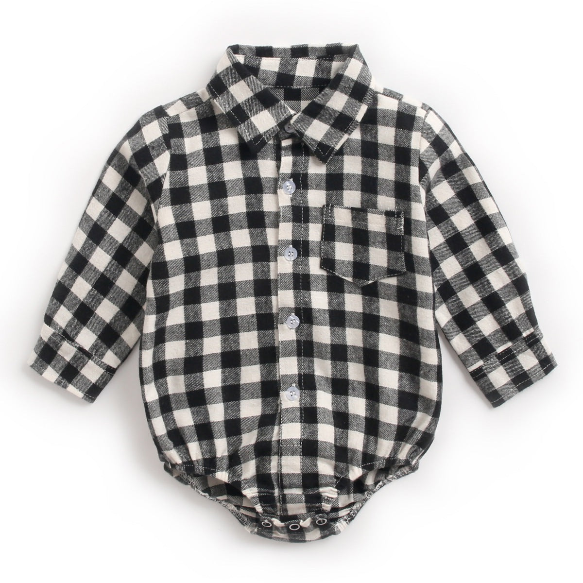 Infant Clothing Autumn and Winter Plaid Baby Boy Romper