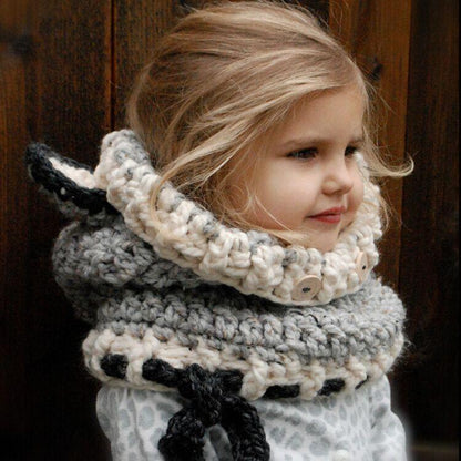 Kids Cute Hats Handmade Knitted Winter Wrap Scarf And Caps - Nowena