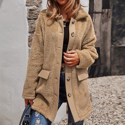 Women’s Casual Long-sleeved Double-faced Fleece Autumn Jacket | Nowena