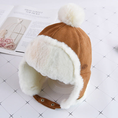Kids Cute Autumn Winter Snow Earmuffs Plush Caps - Nowena
