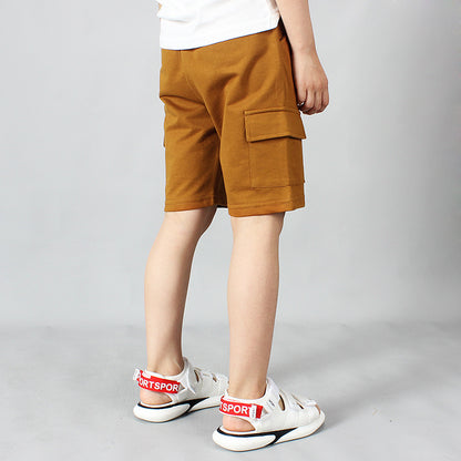 Summer New Boys' Cotton Casual Overalls Shorts