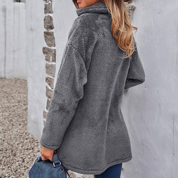 Women’s Casual Long-sleeved Double-faced Fleece Autumn Jacket | Nowena