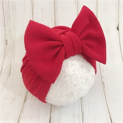 Newborn Baby Spring And Autumn Bow Knot Hat - Nowena