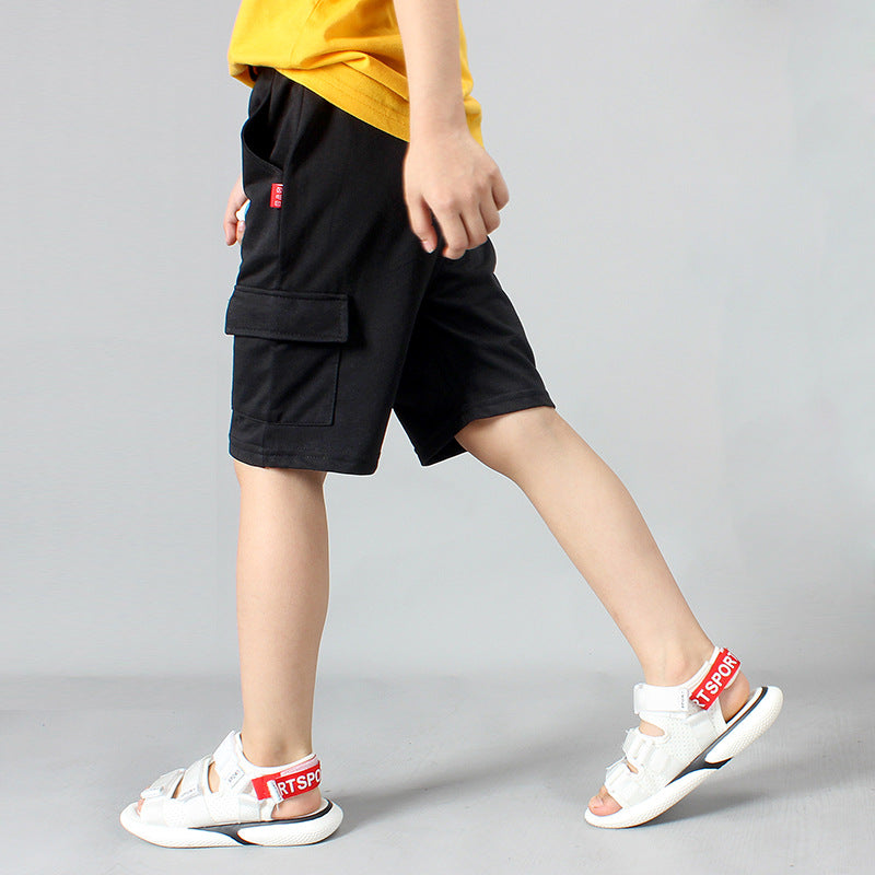 Summer New Boys' Cotton Casual Overalls Shorts