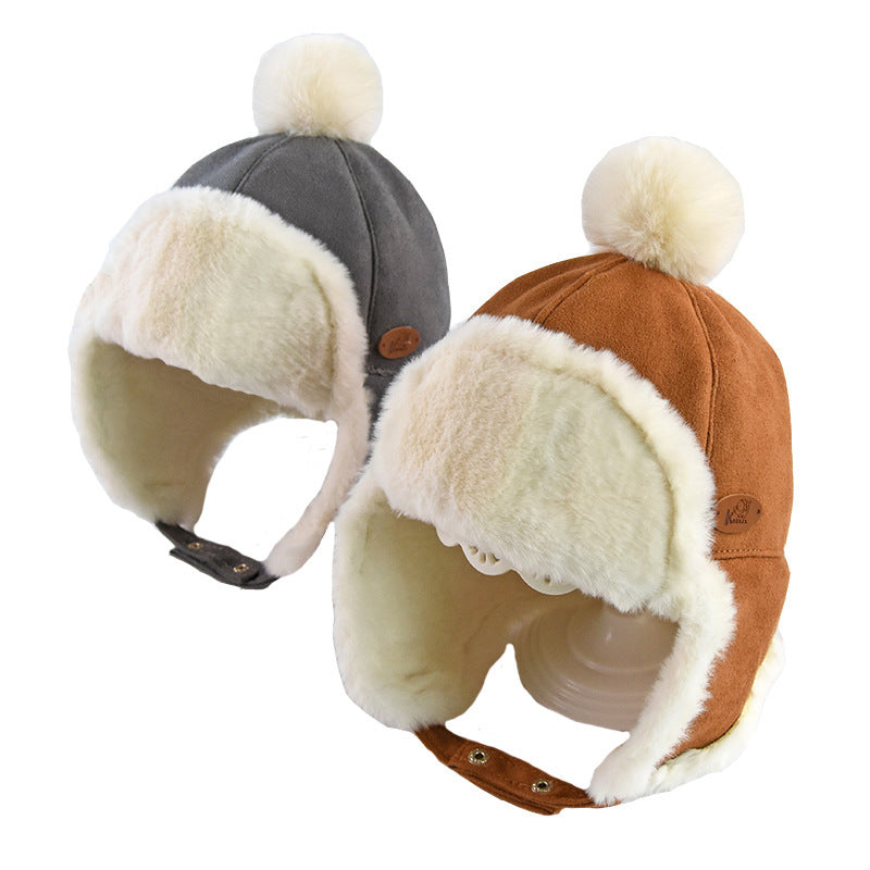 Kids Cute Autumn Winter Snow Earmuffs Plush Caps - Nowena