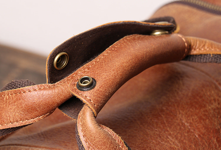 Retro Nubuck Leather Hand Luggage Bag