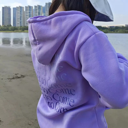Women's Purple Zip Sweater Hoodie