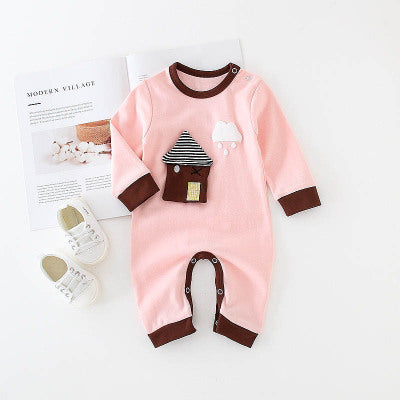 Baby boy romper and baby girl  romper  one-piece long sleeve cotton baby rompers - Nowena