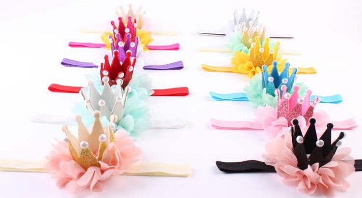 Kids & Baby Cute Princess Queen Crown Colorful Headband Accessories - Nowena