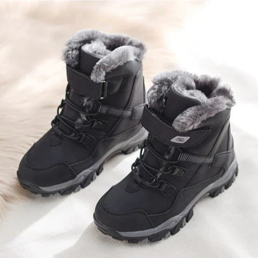 Kids Heavy Duty Warm Autumn Winter Plus Cotton Snow Boots - Nowena