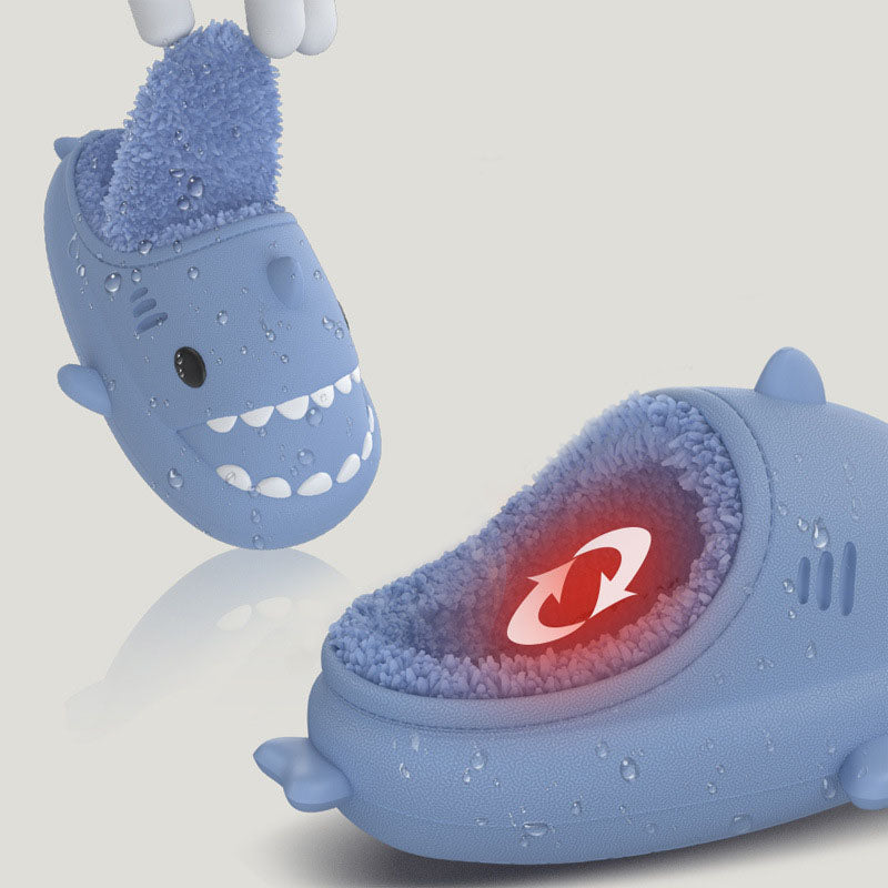 Kids Cute Baby Shark Waterproof Warm Home Slippers - Nowena