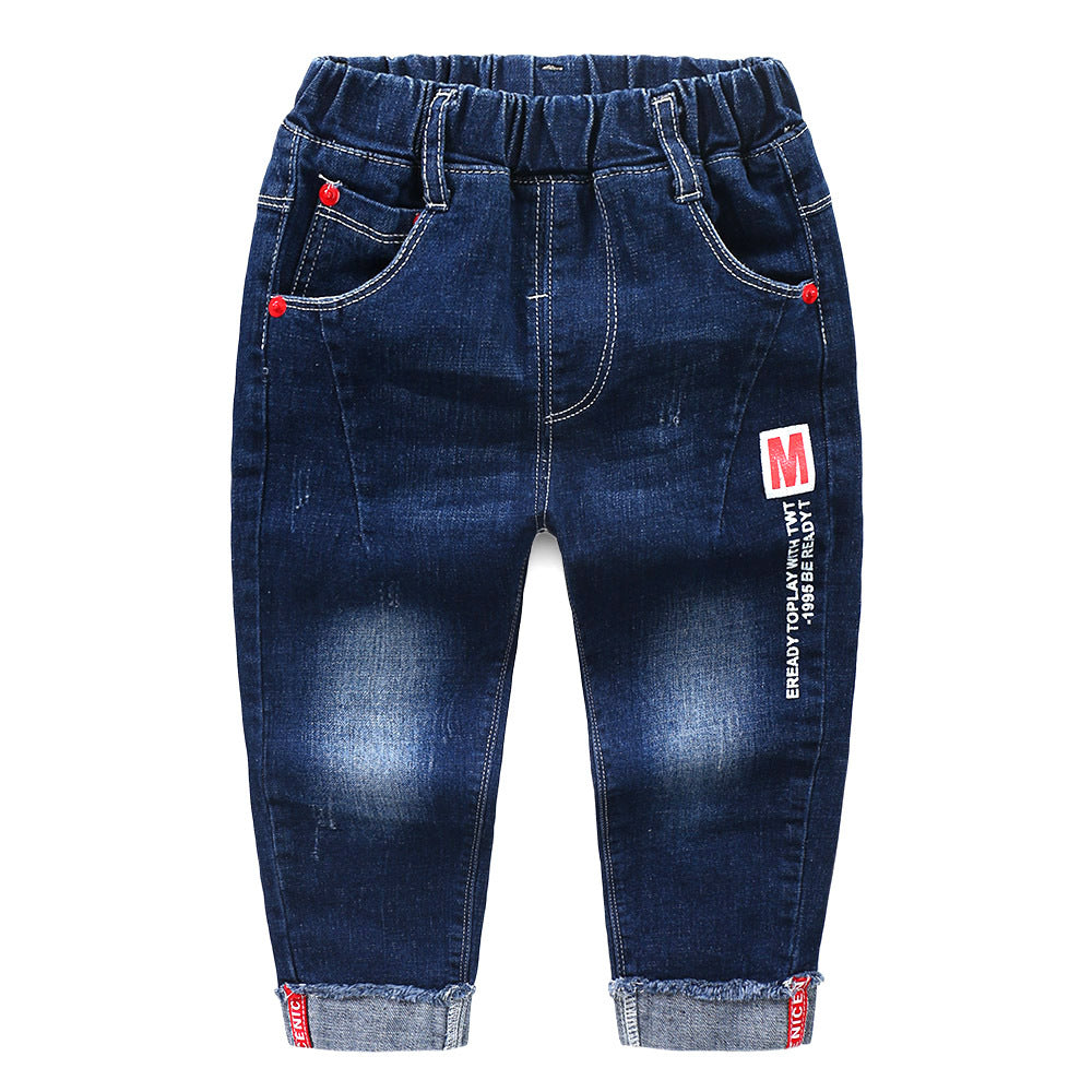 Kids Jeans For Boys - Cowboy Trousers Boys Denim Long Pants  Nowena