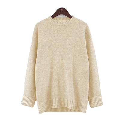 Knitted sweater round neck wool knit sweater for women | Nowena