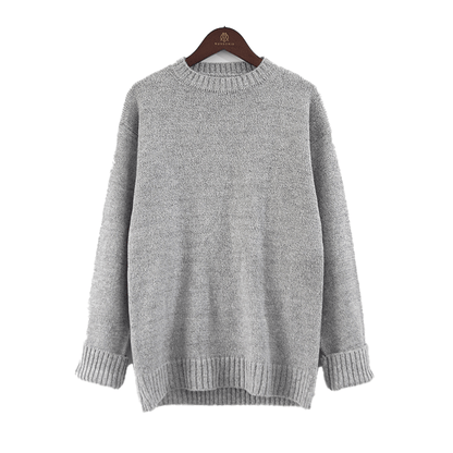 Knitted sweater round neck wool knit sweater for women | Nowena