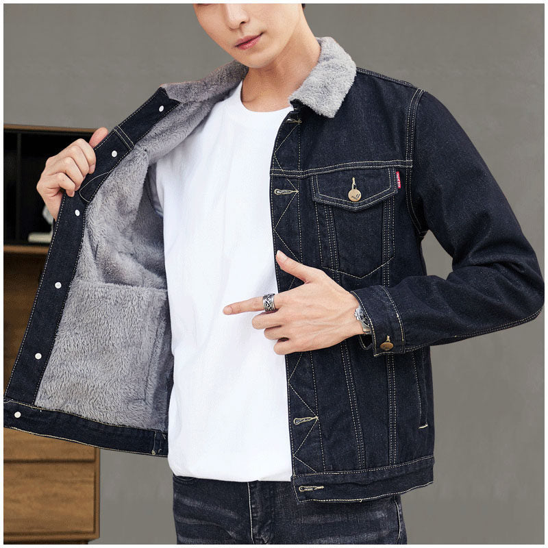 Men’s Casual Denim Slim Long-sleeved Autumn Jacket - Nowena