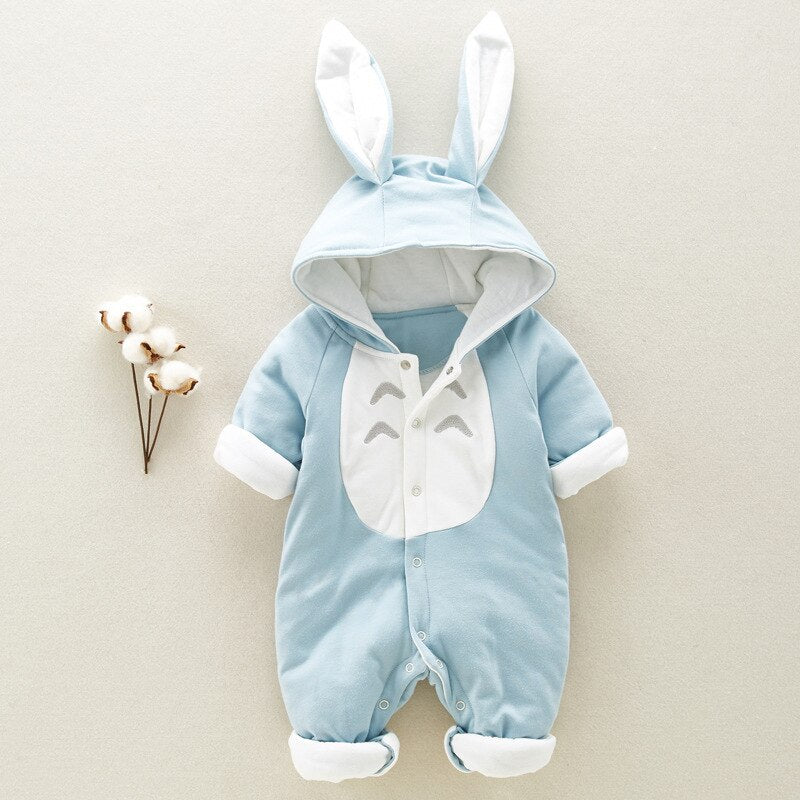 Baby boy romper and baby girl  romper cotton bunny autumn winter jumpsuit - Nowena